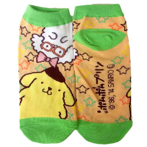 销售: 动漫袜之星系列绒球布丁 (米色 / 绿色) 三丽鸥女士们的袜子